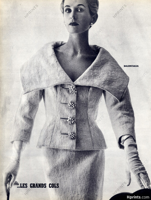 Balenciaga 1954 Summer Fashion Les Grands Cols