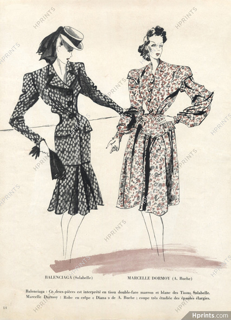 Balenciaga & Marcelle Dormoy 1945 Leon Benigni