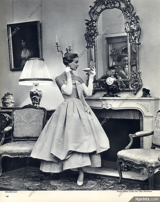 Balenciaga 1955 Evening Gown Decorative 