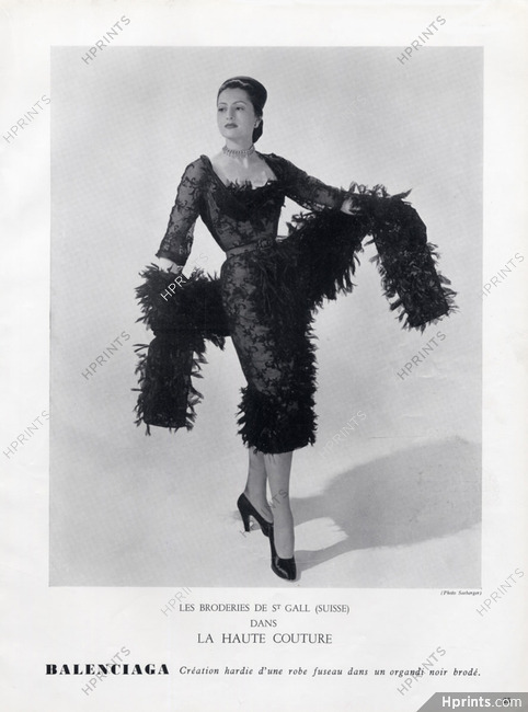 Balenciaga 1951 Evening Dress
