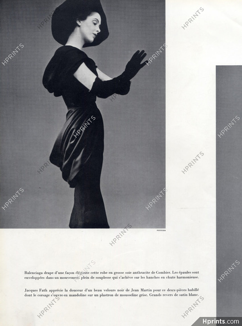 Balenciaga 1950 Black Dress, Combier & Cie