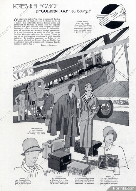 Vuitton Wardrobe Portables & Mallettes 1930 The Golden Ray Airplane, au Bourget
