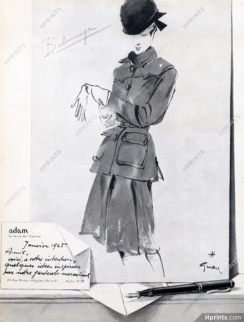 Balenciaga 1945 Sport Suit René Gruau