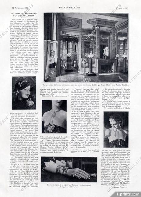 Un essai de rénovation dans l'art de la Parure, 1932 - Chanel Chanel's jewels Exhibition, Text by Albert Flament