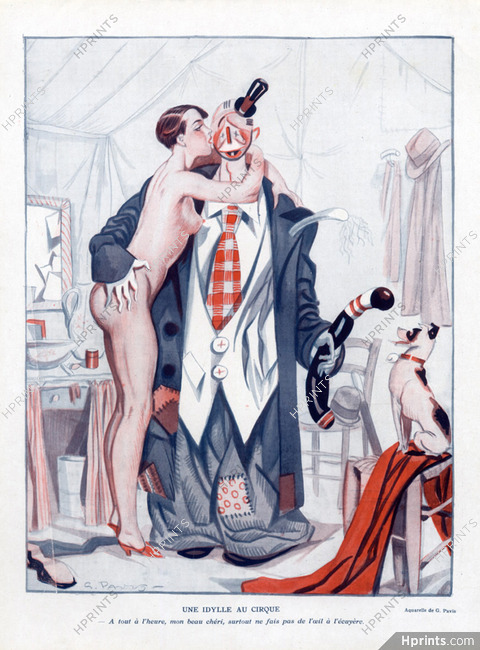 Georges Pavis 1927 Nude Circus Clown Costume