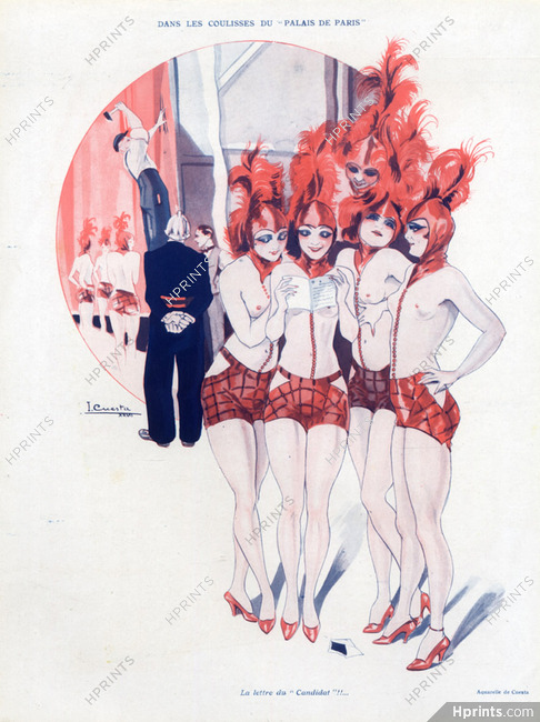 Cuesta 1927 Chorus Girls Music-Hall Costume Topless