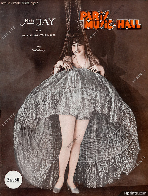 Paris Music-Hall 1927 Miss Jay Chorus Girl Costume Moulin Rouge