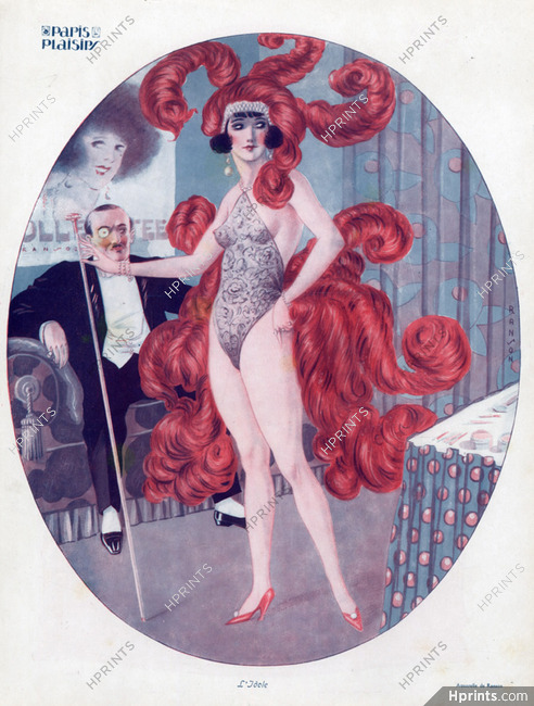 Ranson 1924 Sexy Chorus Girl Feathers Music-Hall Costume