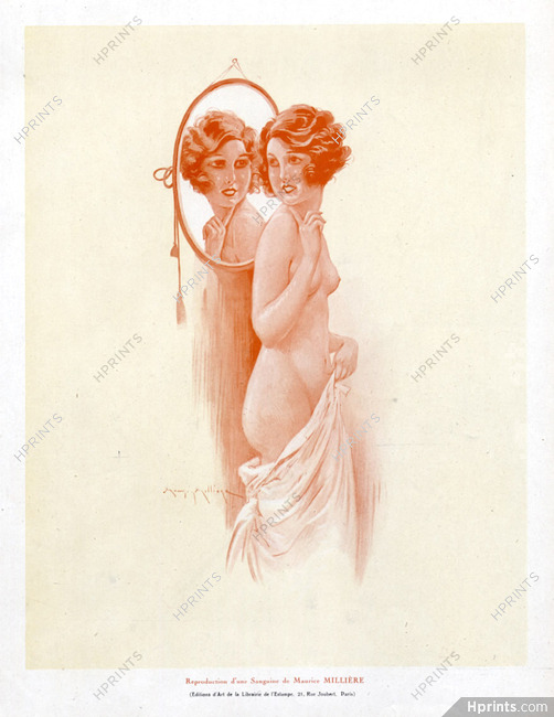Maurice Milliere 1927 Nude Sexy Girl