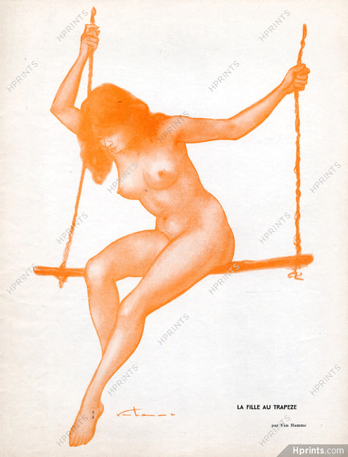 Van Hamme 1953 Trapeze Artist Nude