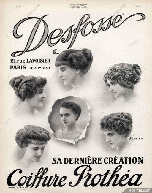 Desfossé (Hairstyle) 1921 Hairpieces Ehrmann