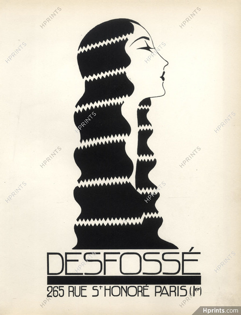 Desfossé (Hairstyle) 1928 Lithograph from Album PAN Paul Poiret