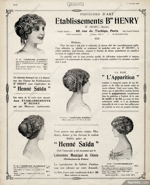 Henry (Hairstyle) 1912 Opéra Hairpieces