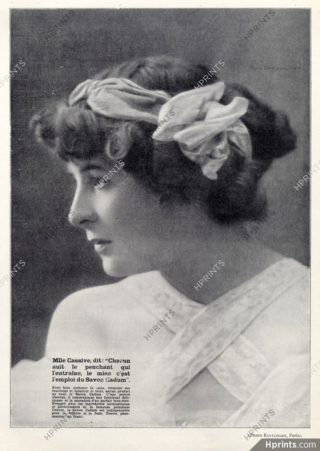 Cadum (Cosmetics) 1914 Miss Cassive Portrait