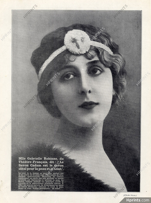 Cadum (Cosmetics) 1914 Gabrielle Robinne Portrait