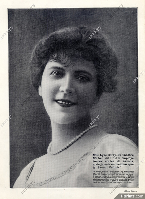 Cadum (Cosmetics) 1914 Lyse Berty