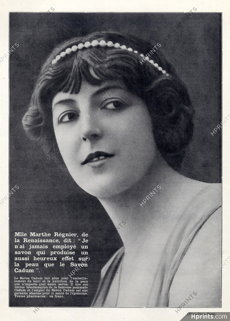 Cadum (Cosmetics) 1914 Marthe Regnier
