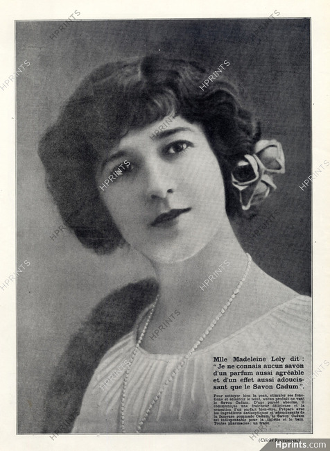 Cadum (Cosmetics) 1914 Madeleine Lely