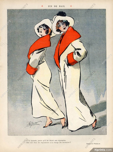René Prejelan 1912 Elegantes Fashion Winter Coats