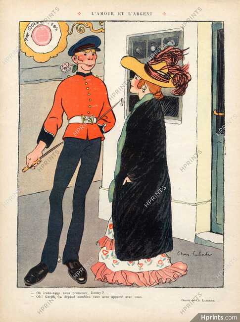 Chas Laborde 1912 "L'amour et L'argent" Prostitute