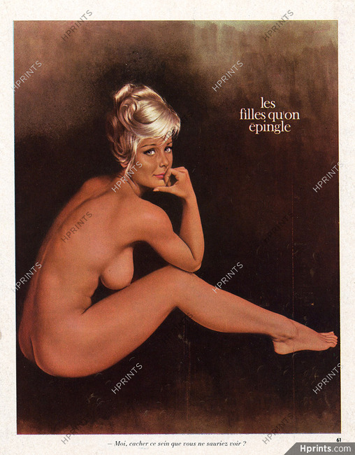 Aslan 1966 Pin-up Les filles qu'on épingle Nude Sexy Looking Girl