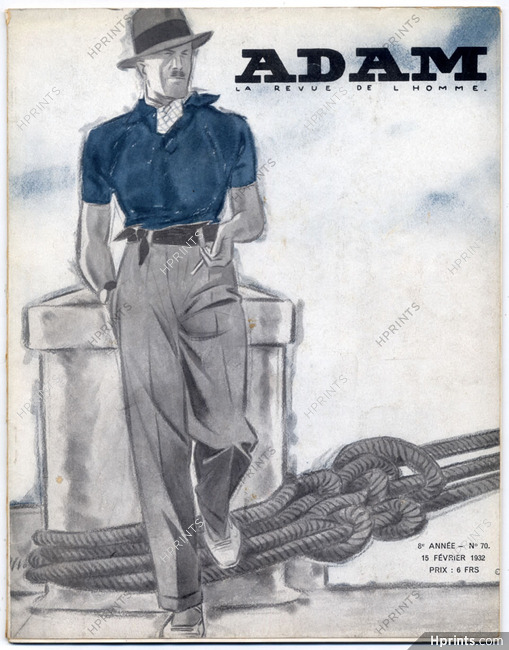Adam 1932 N°70 Jean Choiselat, Géo Ham Fashion Magazine for Man, 52 pages