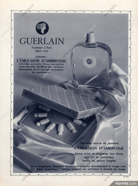 Guerlain (Cosmetics) 1952 Emulsion d'Ambroisie