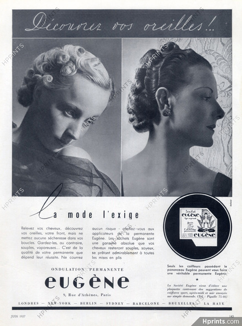 Eugène (Cosmetics) 1937 Hairstyle