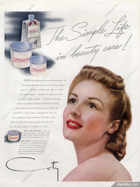 Coty (Cosmetics) 1940