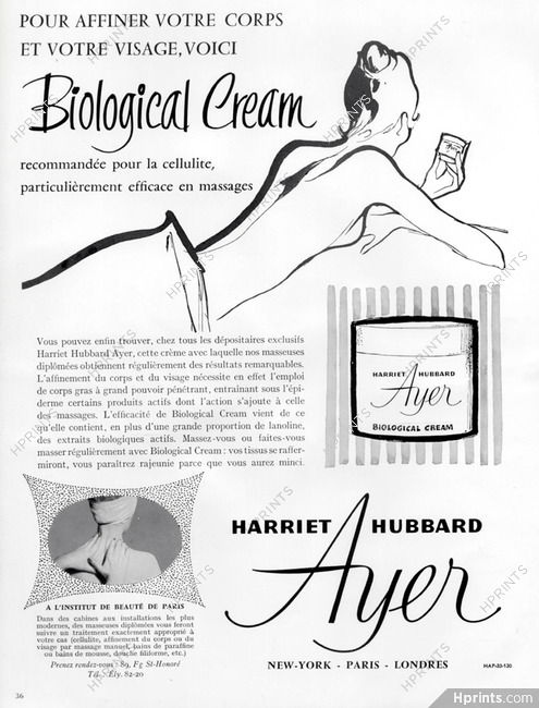 Harriet Hubbard Ayer 1955 Biological Cream