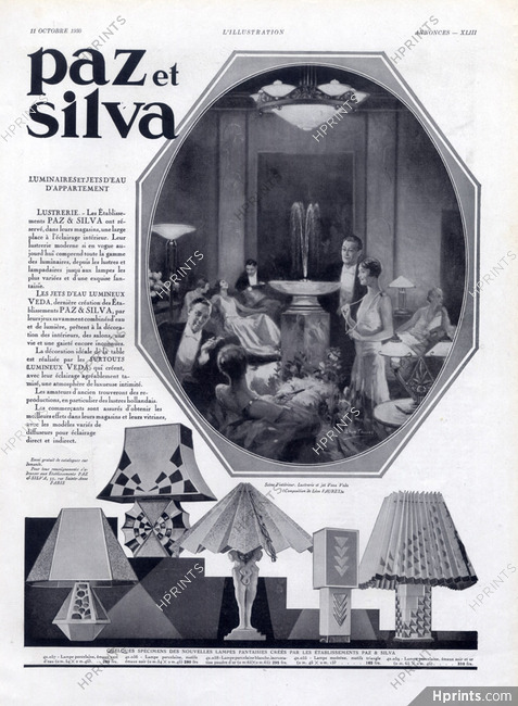 Paz & Silva 1930 Decoratives Art Lampes Leon Fauret