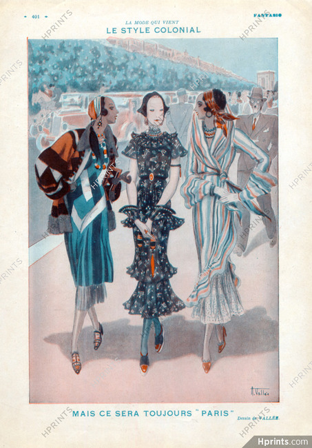 Armand Vallee 1931 Style Colonial Summer Dresses, Fashion