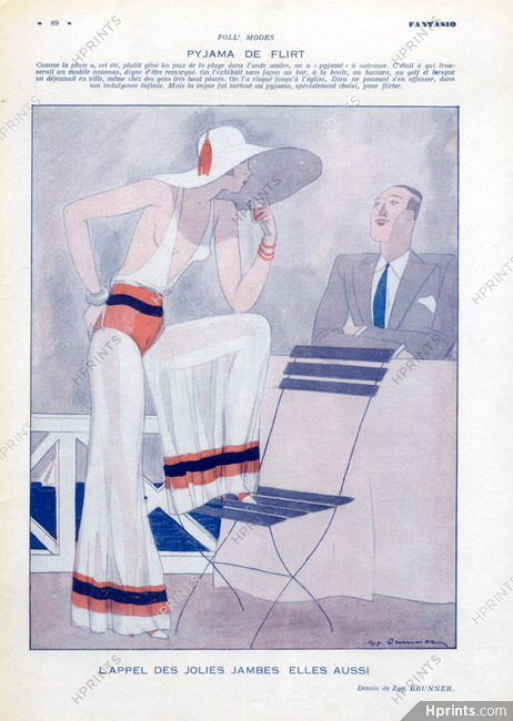 Zig Brunner 1931 Pyjama de Flirt, Foll'modes