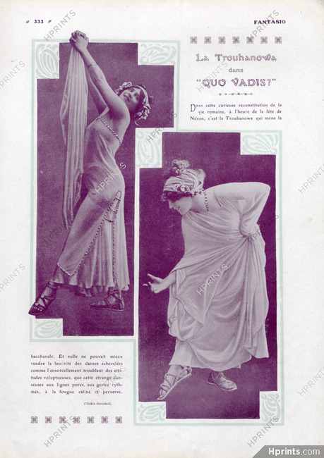 Natacha Trouhanowa 1909 "Quo Vadis" Russian Dancer