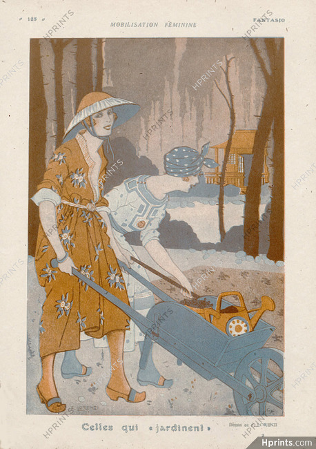 Celles qui jardinent, 1917 - Fabius Lorenzi Gardeners Rural Woman