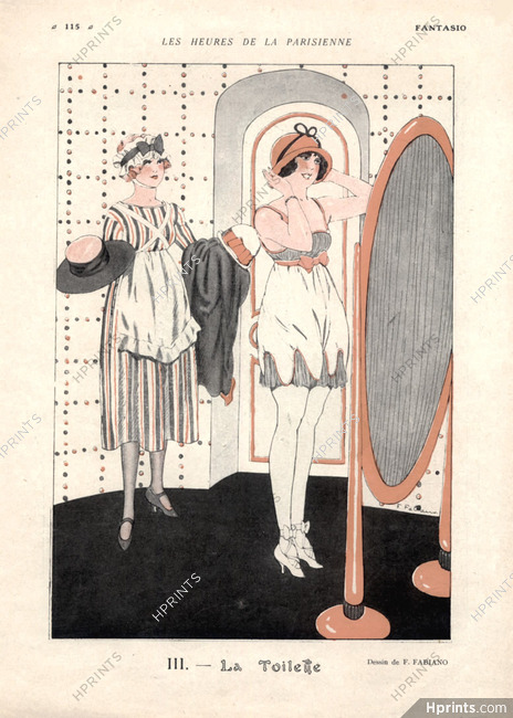 Fabien Fabiano 1918 Attractive Girl, Fitting