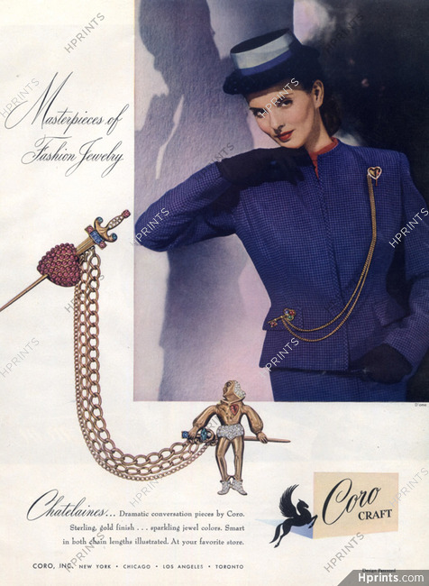 Corocraft (Jewels) 1945 Chatelaine