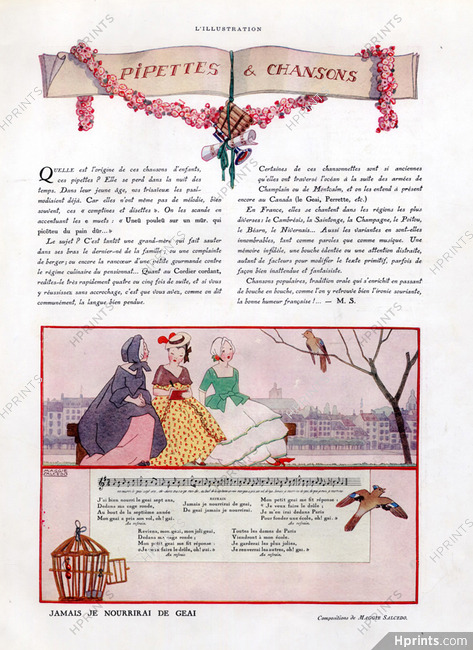 Pipettes & Chansons, 1934 - Songs, Children, Text by Maggie Salcedo, 4 pages
