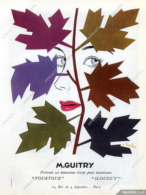 Guitry (Textile) 1949 Portrait, A.Barlier