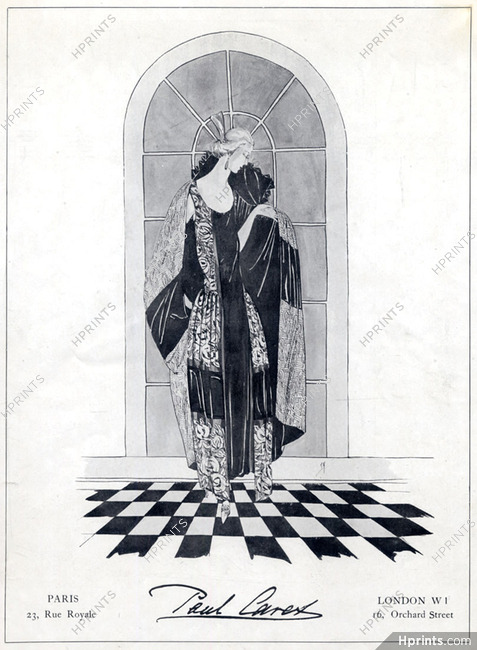Paul Caret 1922 Evening Gown Coat Art Deco Style