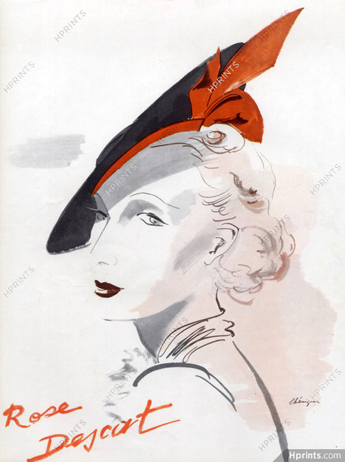 Rose Descat (Millinery) 1938 Hat