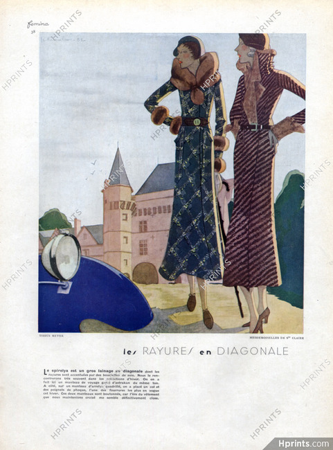 Meyer (Clothing) 1931 Winter Coats Mesdemoiselles de St Claire Haramboure