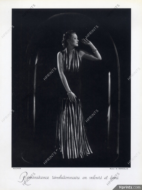 Marcel Rochas 1936 Evening Gown Jewels Bancelin