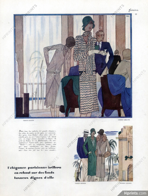 Lucien Lelong 1931 Fashion Sport Dress Palais de la Mediterranée Jacques Demachy