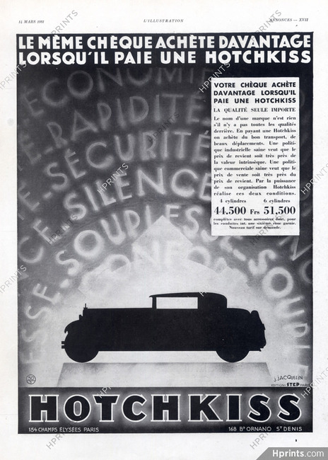 Hotchkiss (Cars) 1931 Jean Jacquelin