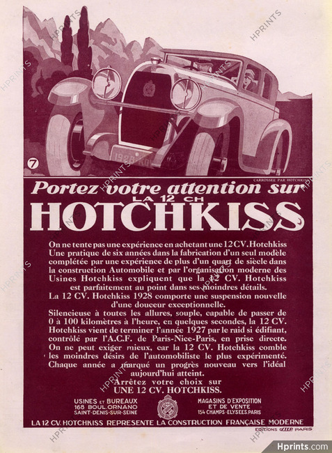 Hotchkiss (Cars) 1928 Alexis Kow
