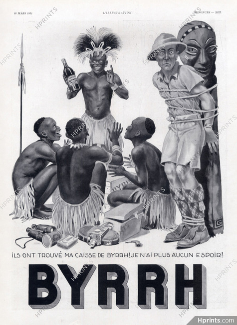 Byrrh (Drinks) 1934 Africans, Colonialism, Georges Leonnec