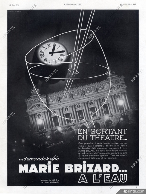 Marie Brizard (Liquor) 1934 Opera Garnier Photo Georges Arandel
