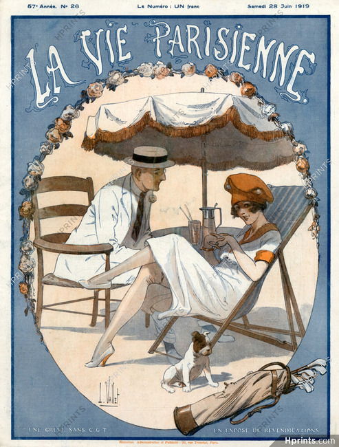 Louis Vallet 1919 Summer Elegant Parisian Golf