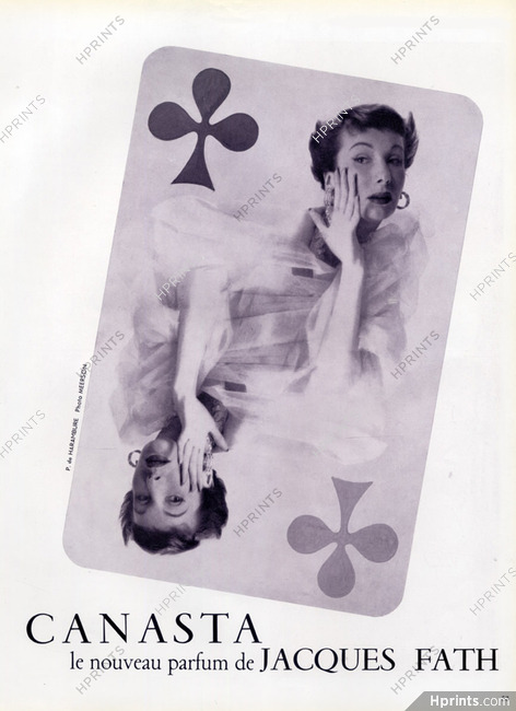 Jacques Fath (Perfumes) 1950 Canasta, Playing Cards, Photo Meerson